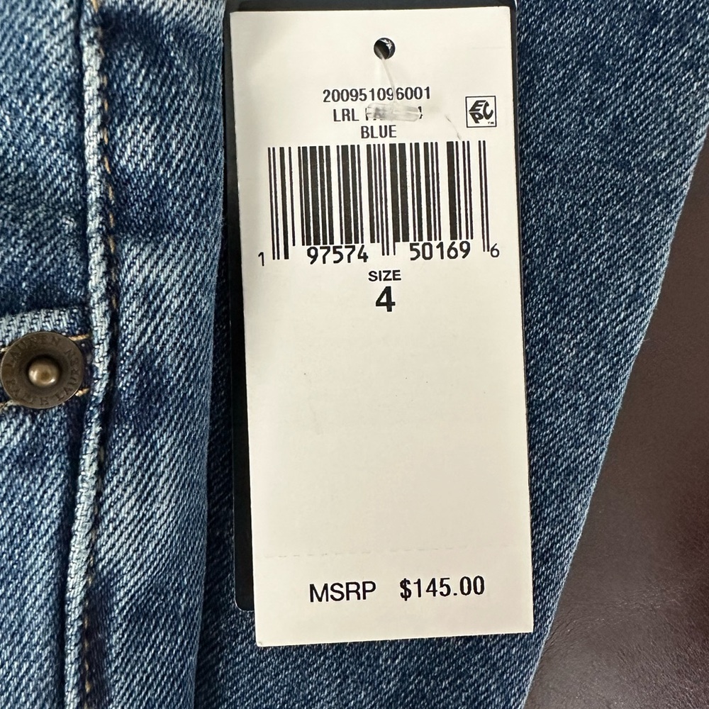 Ralph Lauren High-Rise Button-Fly Women’s Jeans - Medium Blue - Picture 4 of 8
